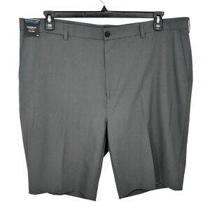 Roundtree & Yorke Performance Flat Front Tall Man Shorts Gray Size 46